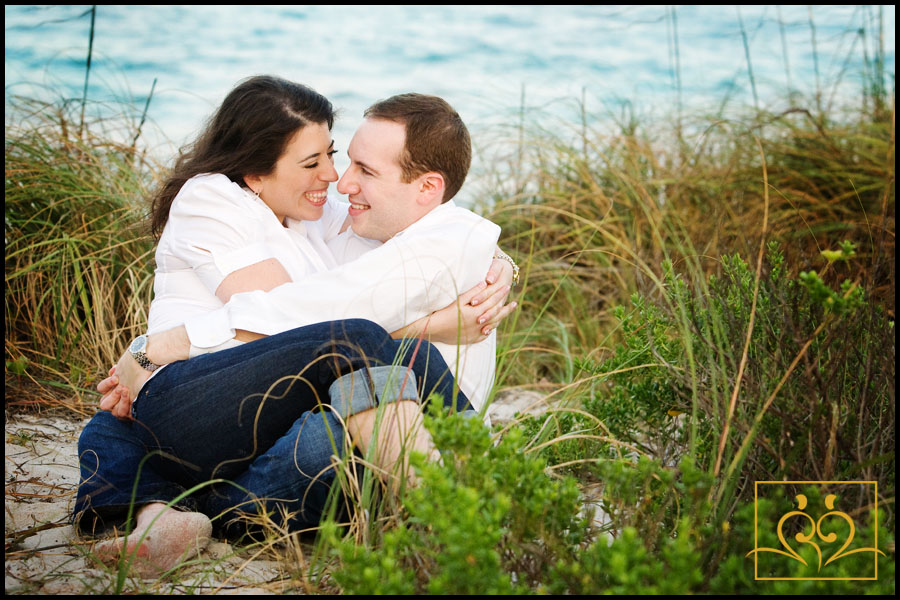 Julie & Jason on the beach A sweet moment on the dunes at the beach.