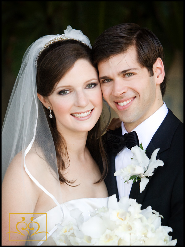 Lauren & Bradley's beautiful formal portrait. Laure and Bradley's beautiful formal portrait.