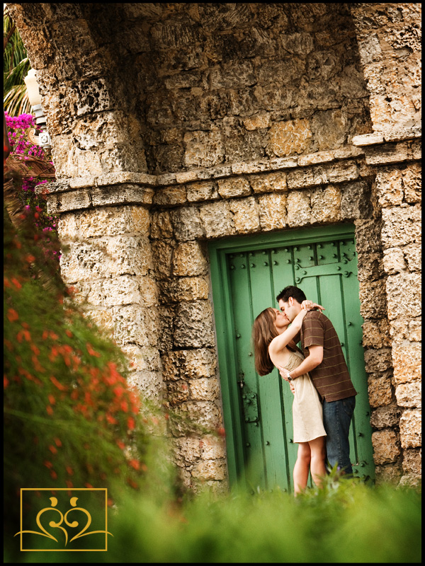 Miami portrait photography A loving, tender kiss...think their practicing for the wedding?