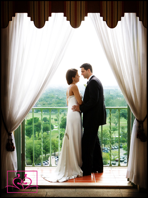Coral Gables Wedding Photography A quiet moment in the Everglades Suite of the Biltmore Hotel!