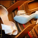 Blue soled wedding shoes