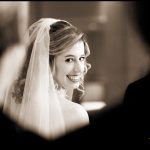 Bride Looking Over Her Shoulder