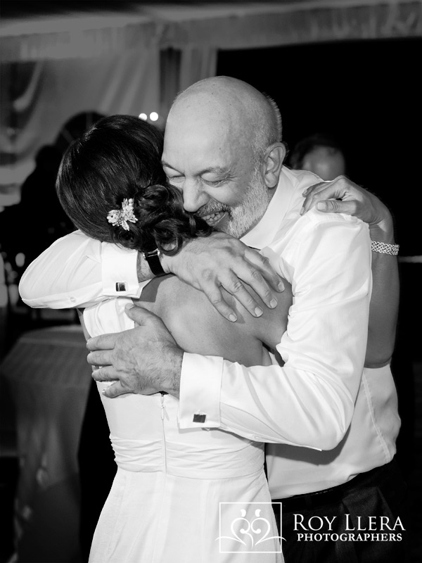 Bride with Dad at wedding