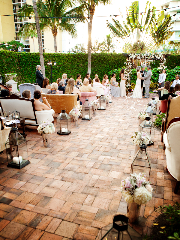 The Bath Club Miami Beach wedding courtyard 