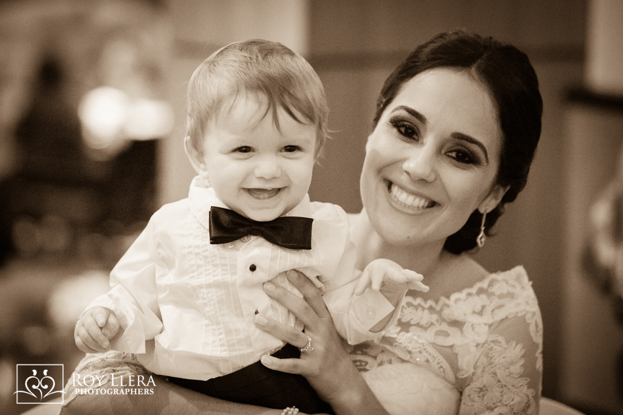 Ring Bearer with bride Miami wedding